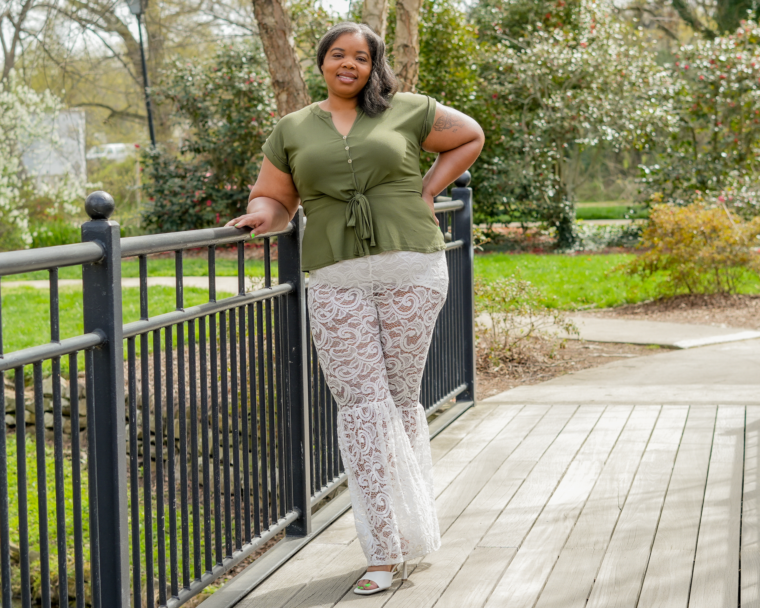 Natural XScentrics founder in a botanical outdoor portrait